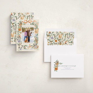 This is a clementine holiday photo cards with standard by Sarah Knight called 12 days of christmas printing on recycled smooth signature in standard