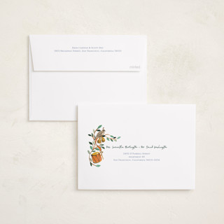 This is a clementine holiday photo cards with standard by Sarah Knight called 12 days of christmas printing on recycled smooth signature in standard
