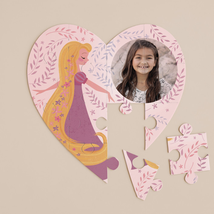 Disney Dreaming Rapunzel 12 Piece Custom Heart Puzzle by Angela