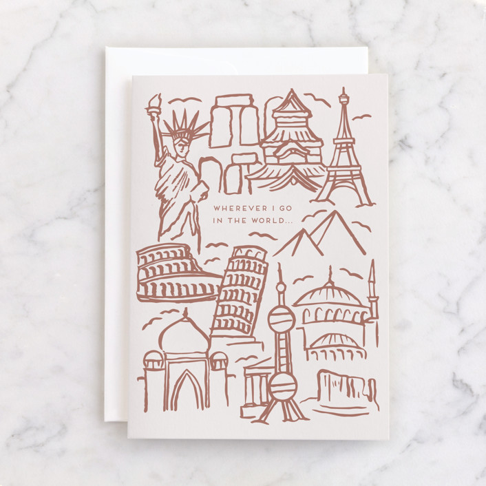 Around the World Individual Anniversary Greeting Cards by Katharine Watson Minted