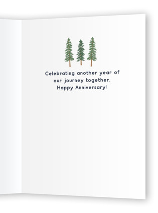 This is a midnight anniversary cards with standard by Elly called adventure printing on signature in greeting cards