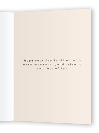 This is a slate birthday cards with standard by Tina Lee called modern party printing on signature in greeting cards