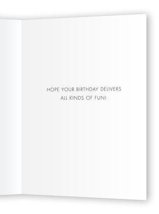 This is a ochre birthday cards with standard by Meredith Ann called mail it in printing on signature in greeting cards