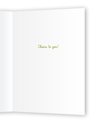 This is a olive birthday cards with standard by mo kelley called dive into a martini printing on signature in greeting cards