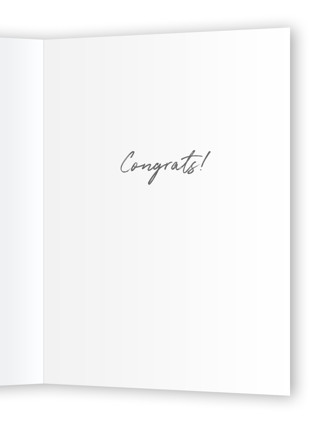 This is a golden congratulations cards with standard by Robert and Stella called yay for you! printing on signature in greeting cards