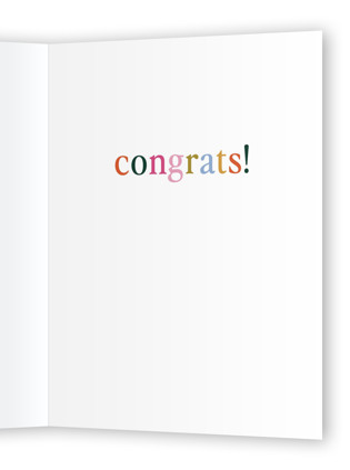 This is a pine congratulations cards with standard by Paper Raven Co. called really big deal printing on signature in greeting cards