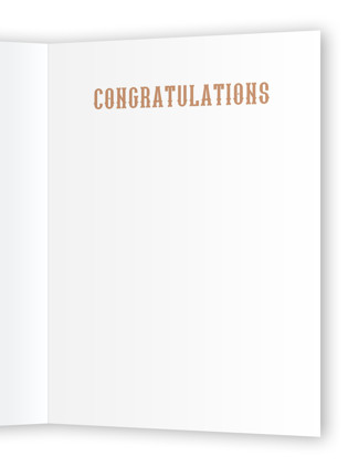 This is a rope congratulations cards with standard by Claudia Orengo called yeehaw printing on signature in greeting cards