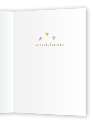 This is a champagne congratulations cards with standard by Ellen Schlegelmilch called great things printing on signature in greeting cards