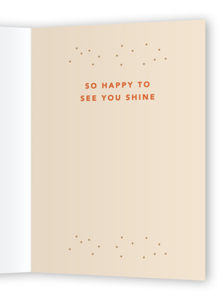 This is a star congratulations cards with standard by Creo Study called you shine printing on signature in greeting cards