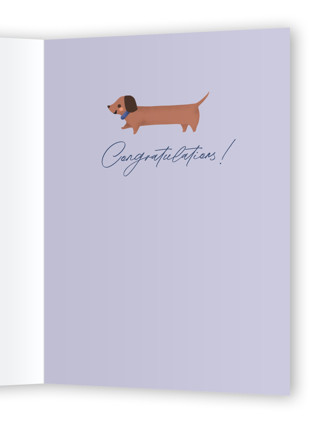 This is a bone congratulations cards with standard by Itsy Belle Studio called congrats weiner printing on signature in greeting cards