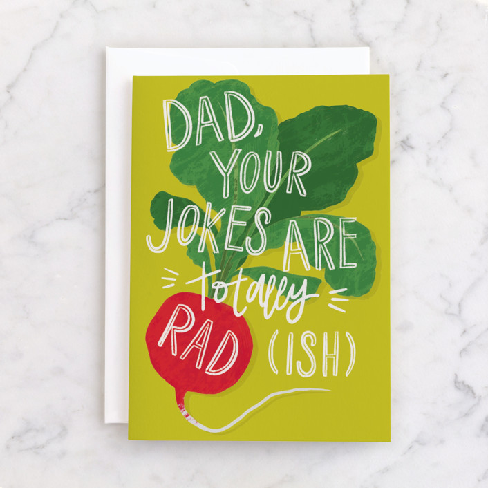 Radish Jokes Individual Father's Day Greeting Cards by Snow and Ivy