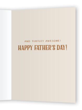 This is a taupe fathers day cards with standard by chocomocacino called aragostelle printing on signature in greeting cards