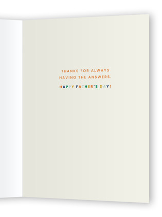 This is a confetti fathers day cards with standard by Ellen Schlegelmilch called ask dad printing on signature in greeting cards
