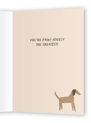 This is a bark fathers day cards with standard by Gabrielle Neil called best dog dad - hand painted pups printing on signature in greeting cards