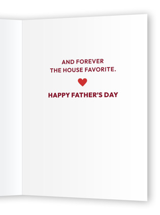 This is a chili fathers day cards with standard by Jess Rosa Beck called top shelf dad printing on signature in greeting cards