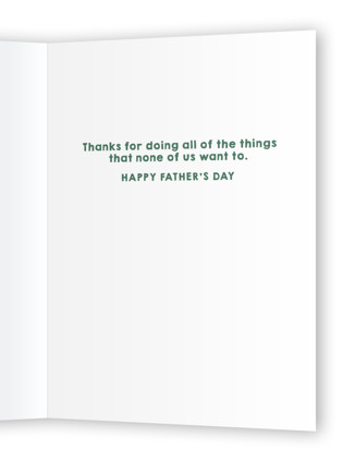 This is a evergreen fathers day cards with standard by Creo Study called for all that you do printing on signature in greeting cards