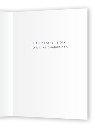This is a navy fathers day cards with standard by Sarah Cohn called all the credit printing on signature in greeting cards