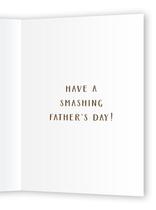 This is a cloud fathers day cards with standard by Kanika Mathur called smashing dad printing on signature in greeting cards