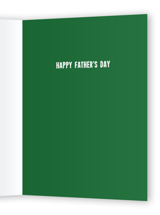 This is a grass fathers day cards with standard by Heather Schertzer called number one printing on signature in greeting cards