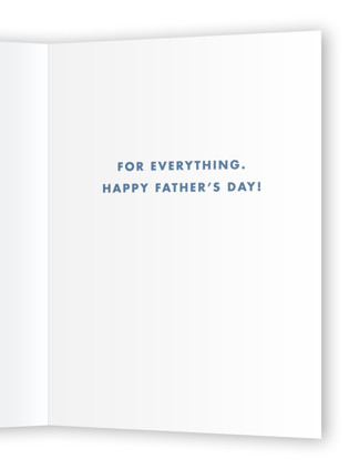 This is a denim fathers day cards with standard by AK Graphics called pinstripe printing on signature in greeting cards