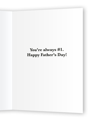 This is a ink fathers day cards with standard by Doris Wai called you're a first place father printing on signature in greeting cards