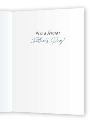 This is a aqua fathers day cards with standard by Susan Zinader called lil' hammerhead printing on signature in greeting cards