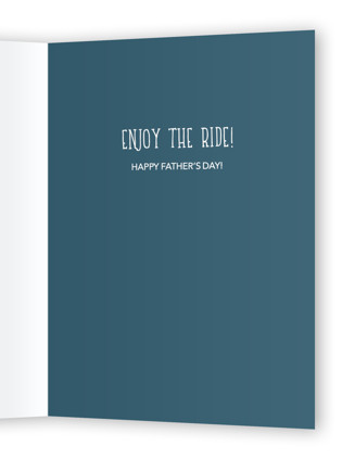 This is a vanilla fathers day cards with standard by Oma N. Ramkhelawan called new wheels printing on signature in greeting cards