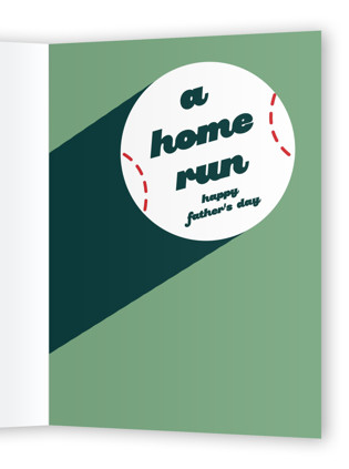 This is a deep sea fathers day cards with standard by Lori Wemple called home run printing on signature in greeting cards