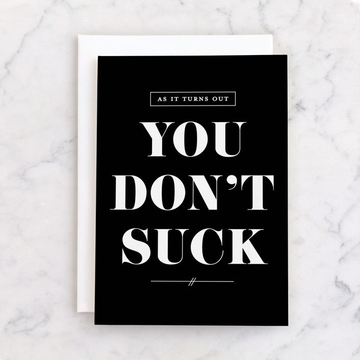You don't suck