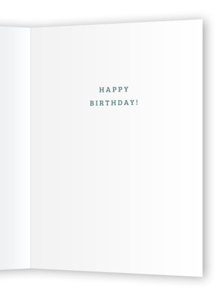 This is a teal birthday cards for him with standard by Sumak Studio called far, far more printing on signature in greeting cards