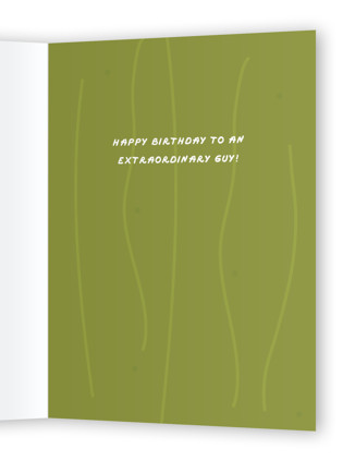 This is a cucumber birthday cards for him with standard by Erica Krystek called big dill printing on signature in greeting cards