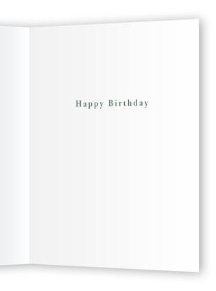 This is a evergreen birthday cards for him with standard by Juliana Zimmermann called classy printing on signature in greeting cards