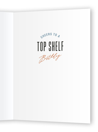 This is a denim birthday cards for him with standard by Susan Zinader called top shelf printing on signature in greeting cards