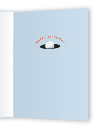 This is a grass birthday cards for him with standard by Becky Nimoy called golfing dad printing on signature in greeting cards