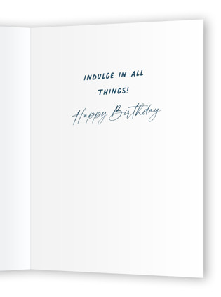 This is a blueberry birthday cards for her with standard by Hooray Creative called yes to the cake printing on signature in greeting cards