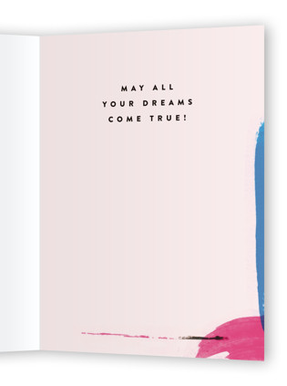 This is a rose birthday cards for her with standard by Anastasia Makarova called brush strokes printing on signature in greeting cards