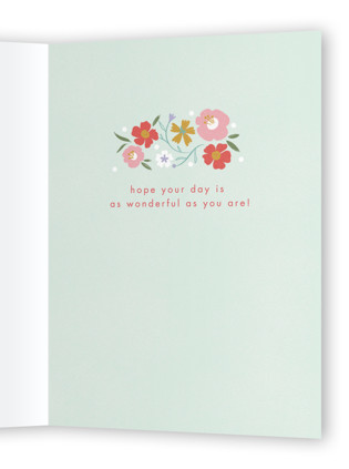 This is a blush birthday cards for her with standard by Erin German called beautiful birthday printing on signature in greeting cards