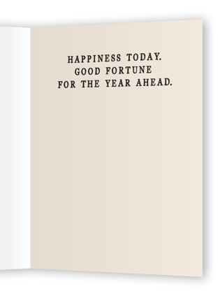 This is a cream birthday cards for her with standard by Paper Sun Studio called tarot birthday cake wish printing on signature in greeting cards