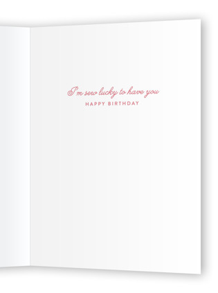 This is a blush birthday cards for her with standard by Jamie Alexander called quilted printing on signature in greeting cards