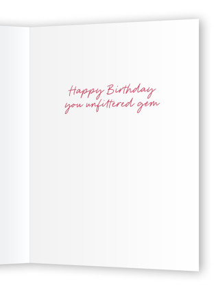 This is a blush birthday cards for her with standard by Maja Cunningham called group chat printing on signature in greeting cards