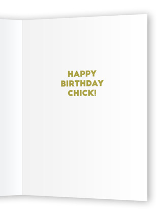 This is a antique birthday cards for her with standard by Baumbirdy called chick printing on signature in greeting cards