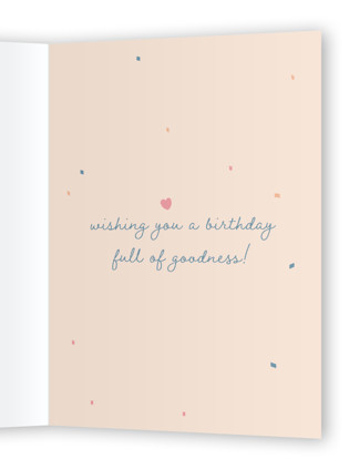 This is a blush birthday cards for her with standard by Kanika Mathur called everything bagel birthday printing on signature in greeting cards