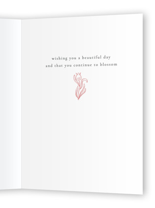 This is a hibiscus birthday cards for her with standard by frau brandt called floral happiness printing on signature in greeting cards