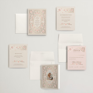 This is a versailles petite wedding invitations with foil pressed by Claudia Orengo called victorian printing on signature in petite