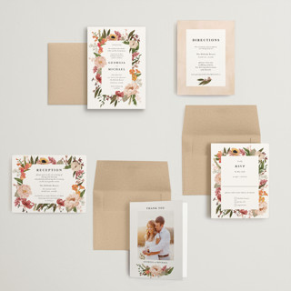 This is a summer petite wedding invitations with foil pressed by Susan Moyal called harmony printing on signature in petite
