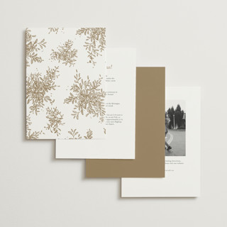 This is a porcelain petite wedding invitations with foil pressed by Leah Bisch called reflection printing on signature in petite