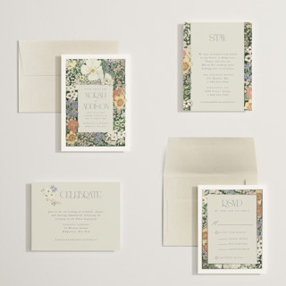 This is a twilight petite wedding invitations with foil pressed by Leah Bisch called in the garden printing on signature in petite