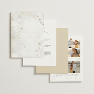 This is a luxe neutral petite wedding invitations with foil pressed by Design Lotus called forever and a day printing on signature in petite