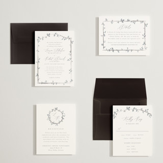 This is a marble petite wedding invitations with foil pressed by Everett Paper Goods called canopy printing on signature in petite