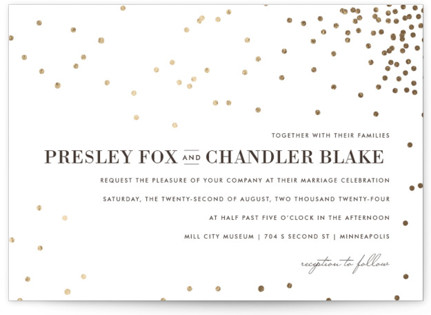 Thrilling Foil Pressed Wedding Invitation Petite Cards